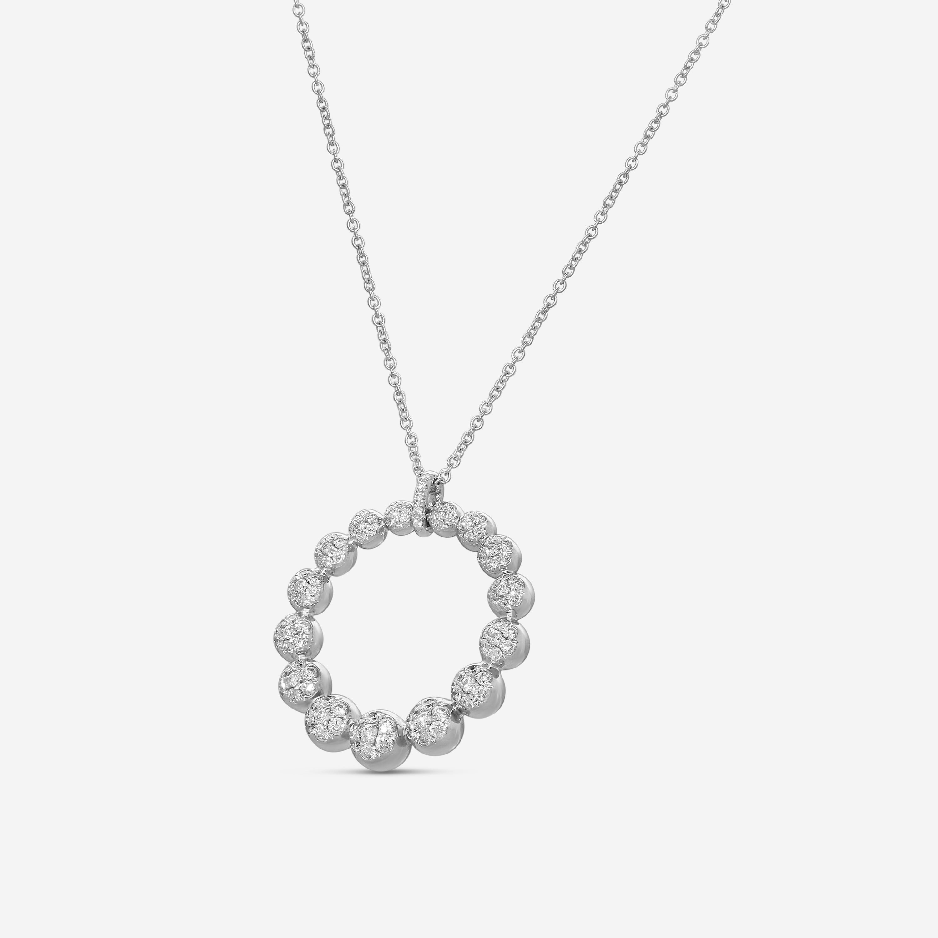 Mémoire Golden Bubbles Classic 18K White Gold Diamond Pendant Necklace MGBMRP-0100TW - THE SOLIST