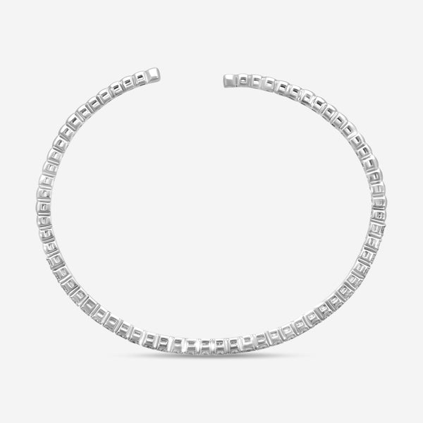 Mémoire 18K White Gold Diamond Flexible Bangle Bracelet MKJTEBB-0150TW