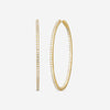 Mémoire 18K Yellow Gold Diamond Oval Hoop Earrings MOHE-0125TY - THE SOLIST