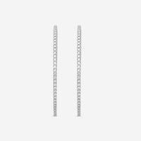 Mémoire 18K White Gold Diamond Hoop Earrings MOHE-0200TW