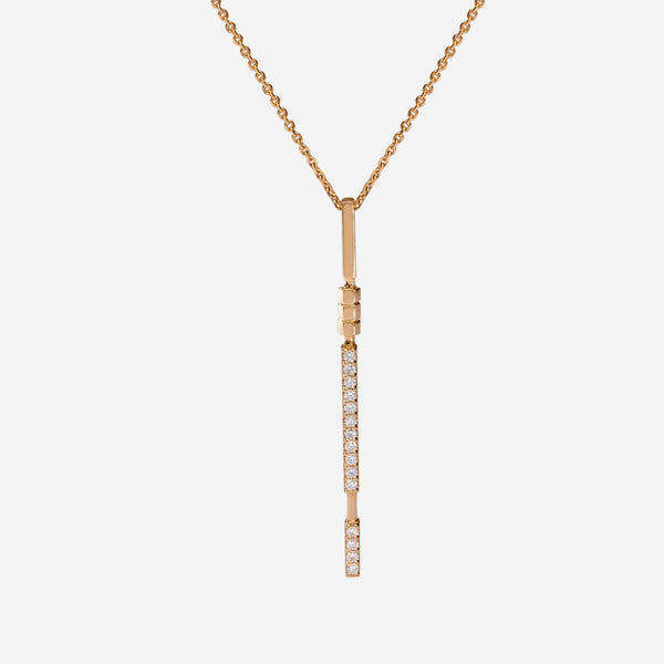 Âme Totem 18K Rose Gold, Lab-Grown Diamond 0.30ct. tw. Linear Pendant Necklace