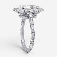 Diana M. Jewels Marquise Cut Halo Platinum Diamond Engagement Ring Sz. 6 MQ370