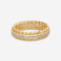 Suna 14K & 18K Yellow Gold Wedding Band Ring Sz. 6 W1/2YY-TGW