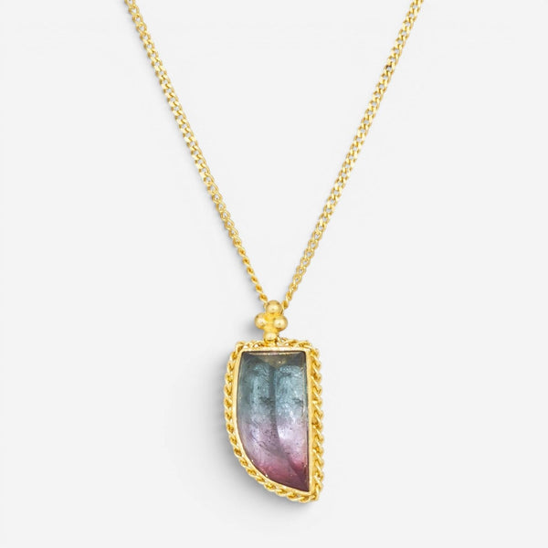 Amáli One of a Kind 18K Yellow Gold Tourmaline Pendant Necklace N-2817-TOUR