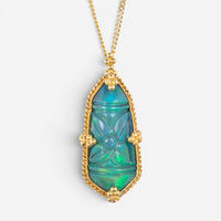 Amáli One of a Kind 18K Yellow Gold Ethiopian Opal Pendant Necklace N-2865-OP