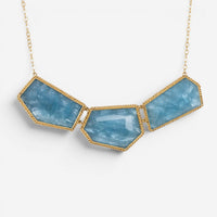 Amáli One of a Kind 18K Yellow Gold Aquamarine Necklace N-3050-AQ