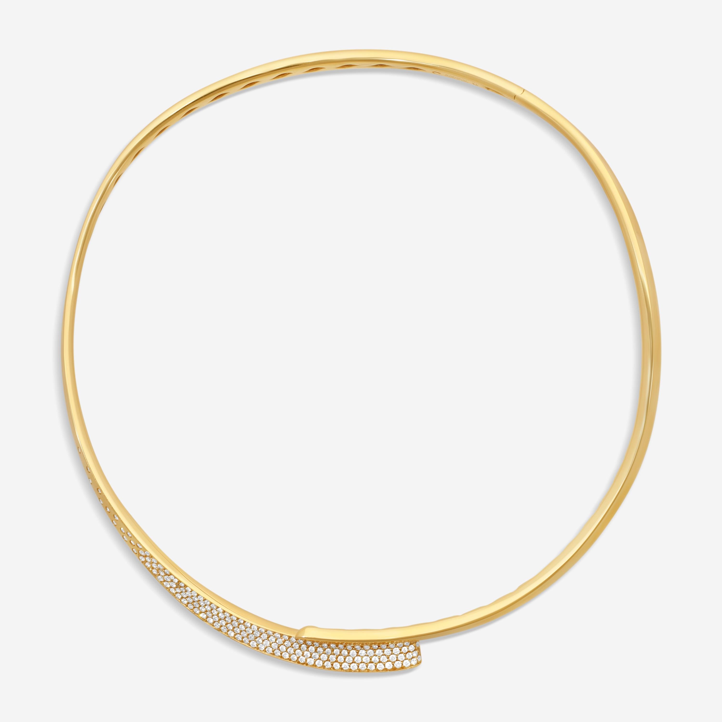 Crivelli 18K Yellow Gold Diamond Choker Necklace N0176E