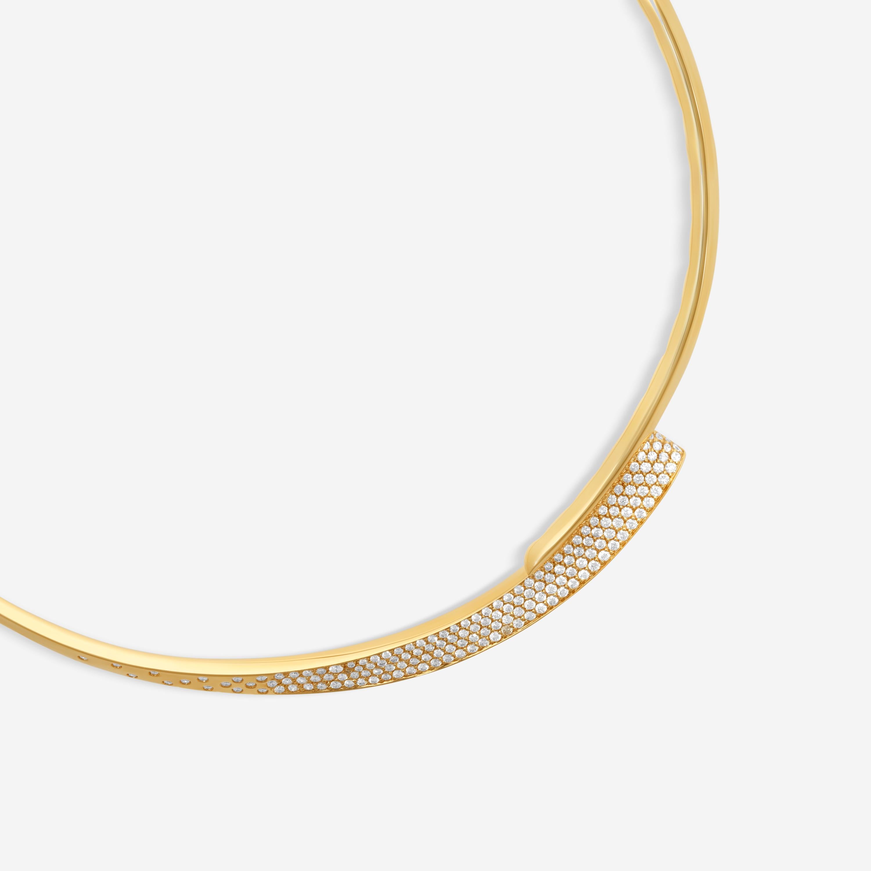 Crivelli 18K Yellow Gold Diamond Choker Necklace N0176E