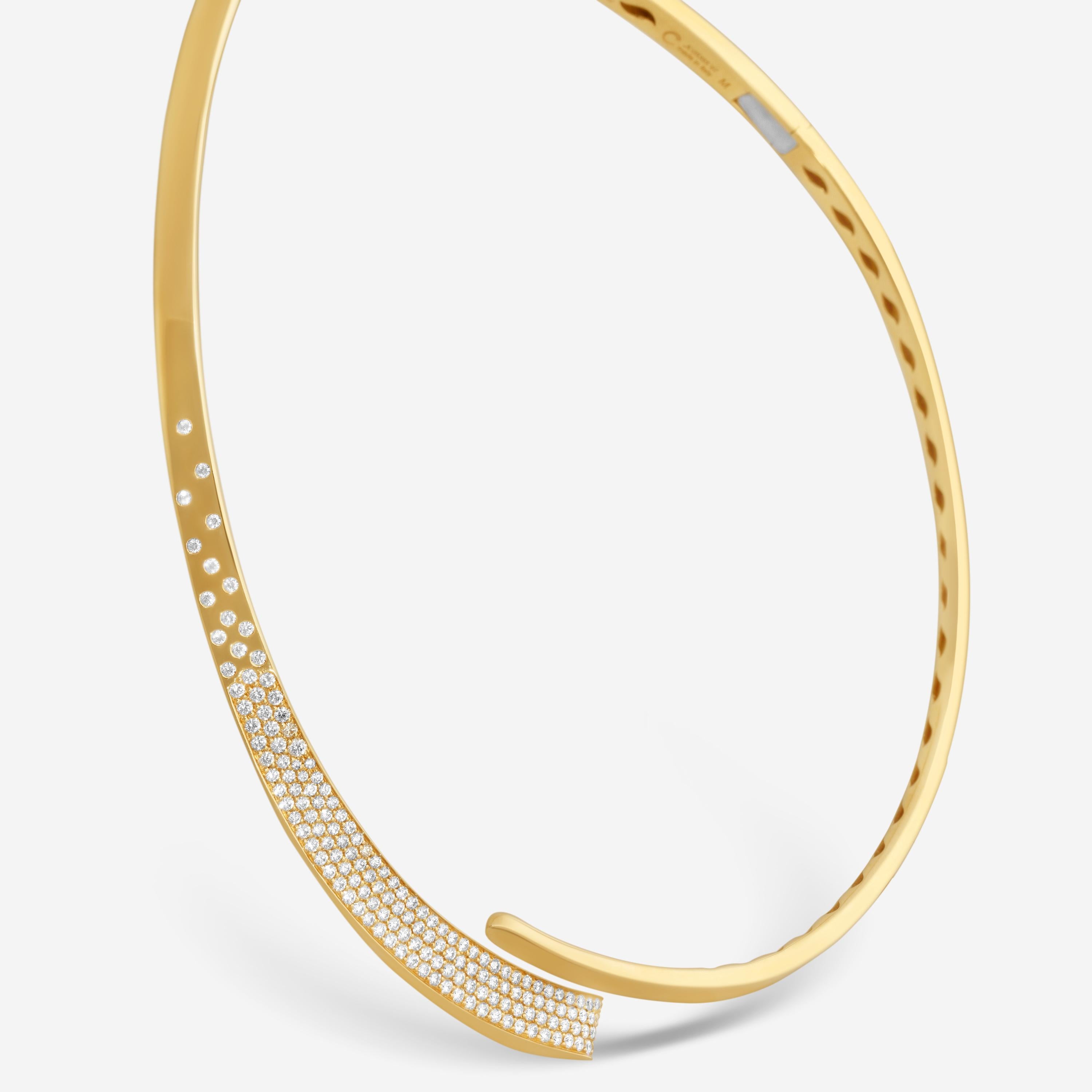 Crivelli 18K Yellow Gold Diamond Choker Necklace N0176E