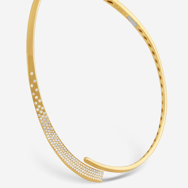Crivelli 18K Yellow Gold Diamond Choker Necklace N0176E