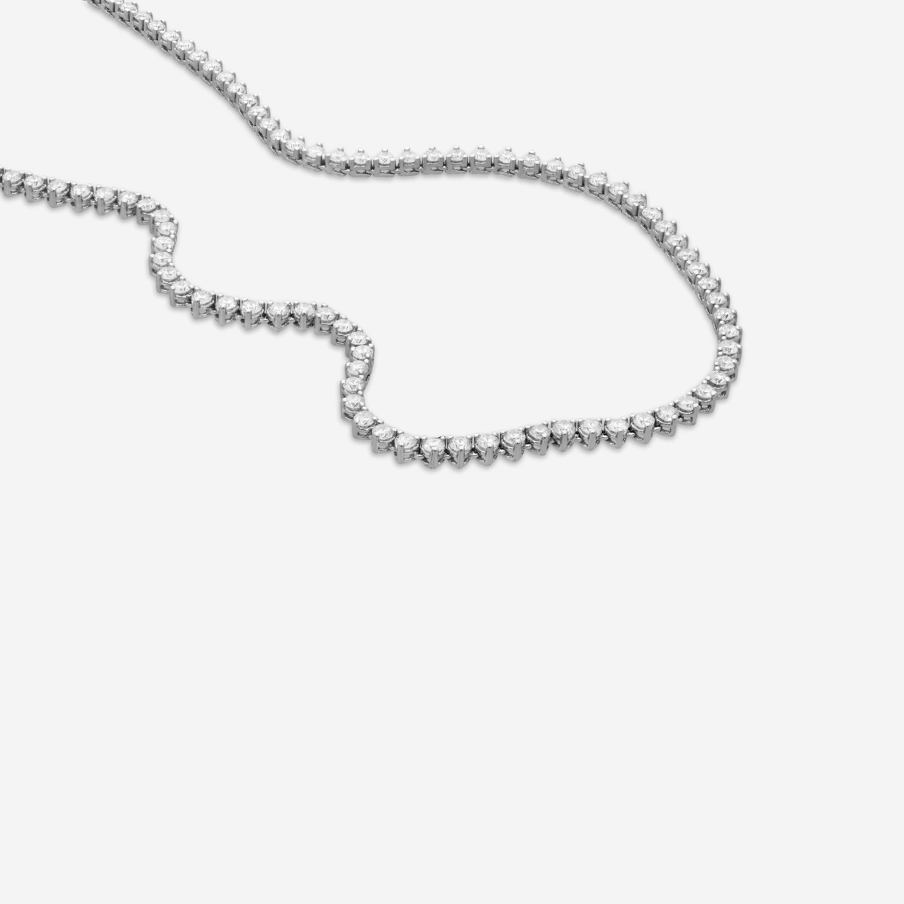 Ina Mar 14K White Gold Martini 10.00ct Tennis Necklace N1154E-FW-1000F - THE SOLIST