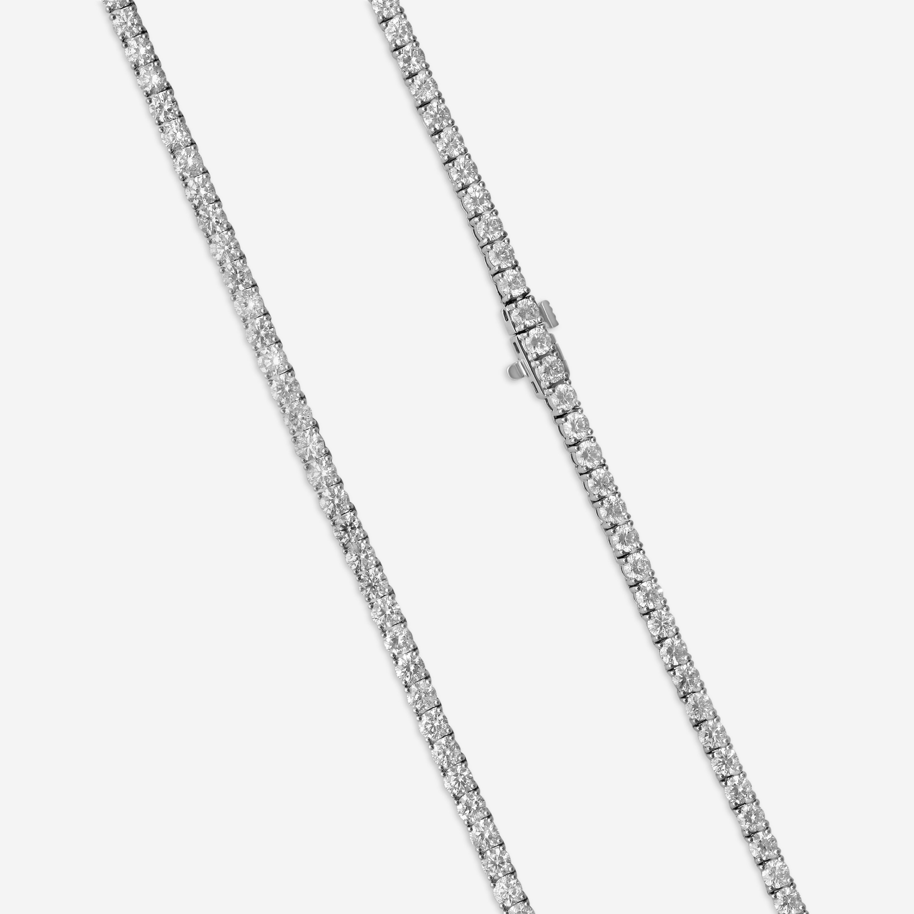 Ina Mar 14K White Gold 4-Prong 15.00ct Tennis Necklace N1197K-FW-1500F - THE SOLIST