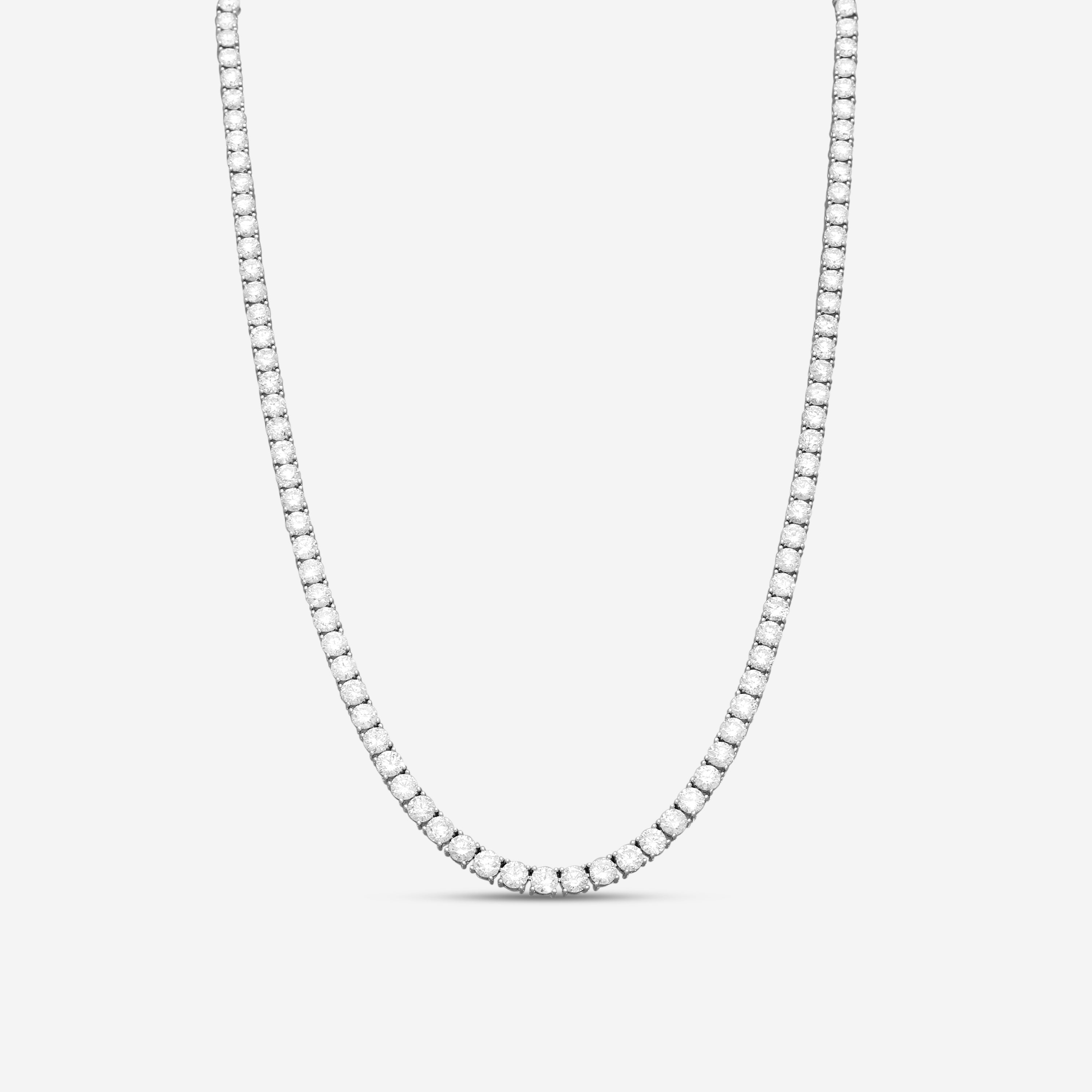Ina Mar 14K White Gold 4-Prong 20.00ct Tennis Necklace N1197L-FW-2000F - THE SOLIST