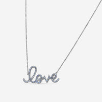 Sydney Evan "Love" 14K Blackened Gold Blue Sapphire Pendant Necklace N19568S-B18XT