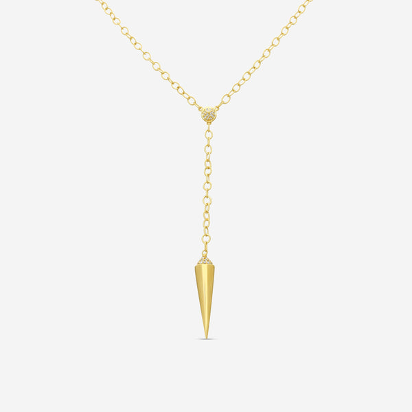 Sydney Evan Spike 14K Yellow Gold Diamond Lariat Necklace N20286-Y