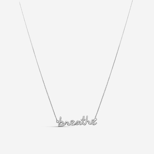 Sydney Evan Small "Breathe" 14K Blackened Gold Diamond Pendant Necklace N23106-B