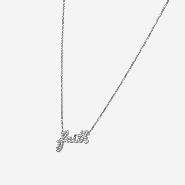 Sydney Evan Faith 14K Blackened Gold Diamond Pendant Necklace N23360-B16