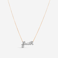 Sydney Evan Faith 14K Rose Gold Diamond Pendant Necklace N23360-RB18XT - THE SOLIST