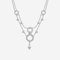 Suna Brothers Platinum Diamond Lace Necklace N263P