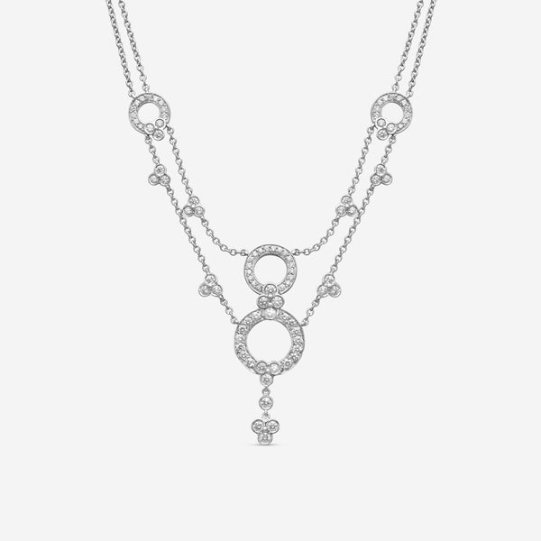 Suna Brothers Platinum Diamond Lace Necklace N263P