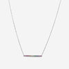Sydney Evan Black 14K Blackened Gold Pave Rainbow Bar Pendant Necklace N29230MC-B16T