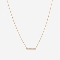 Sydney Evan 14K Rose Gold Diamond Single Bar Pendant Necklace N29231-R18XT
