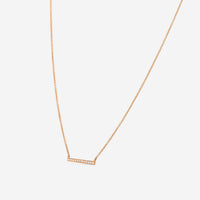 Sydney Evan 14K Rose Gold Diamond Single Bar Pendant Necklace N29231-R18XT