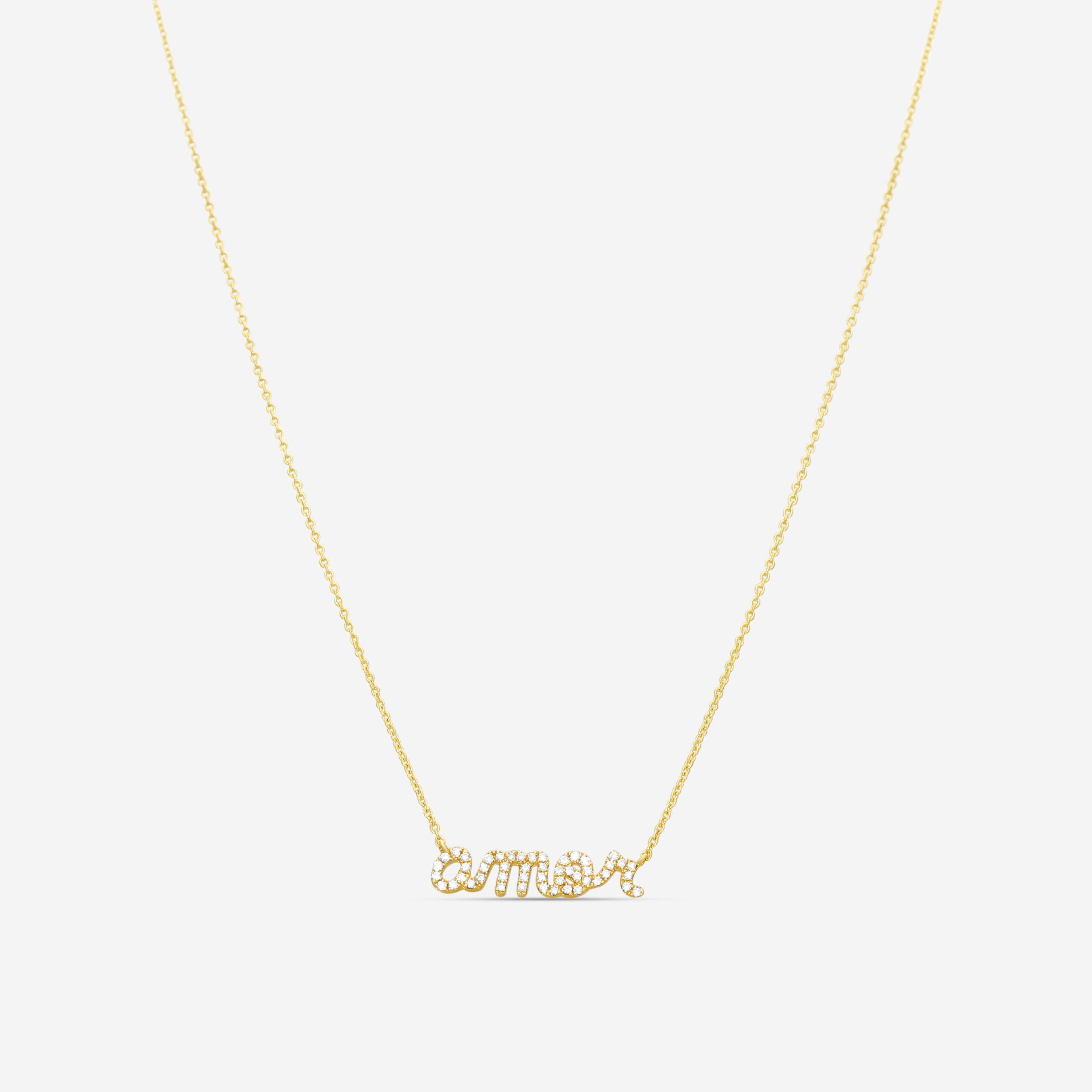 Sydney Evan Amor 14K Yellow Gold Diamond Pendant Necklace N30648-Y18XT
