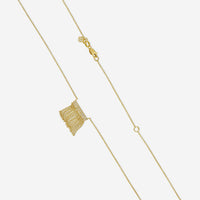 Sydney Evan Fringe Short Bar 14K Yellow Gold Diamond Pendant Tassel Necklace N30688-Y20
