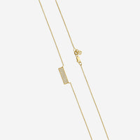 Sydney Evan 14K Yellow Gold Diamond Pavé Rectangle Pendant Necklace N32687-Y16T