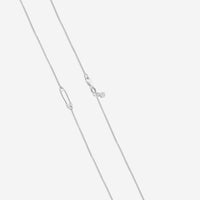 Sydney Evan 14K White Gold Diamond Small Safety Pin Pendant Necklace N35586-W18XT