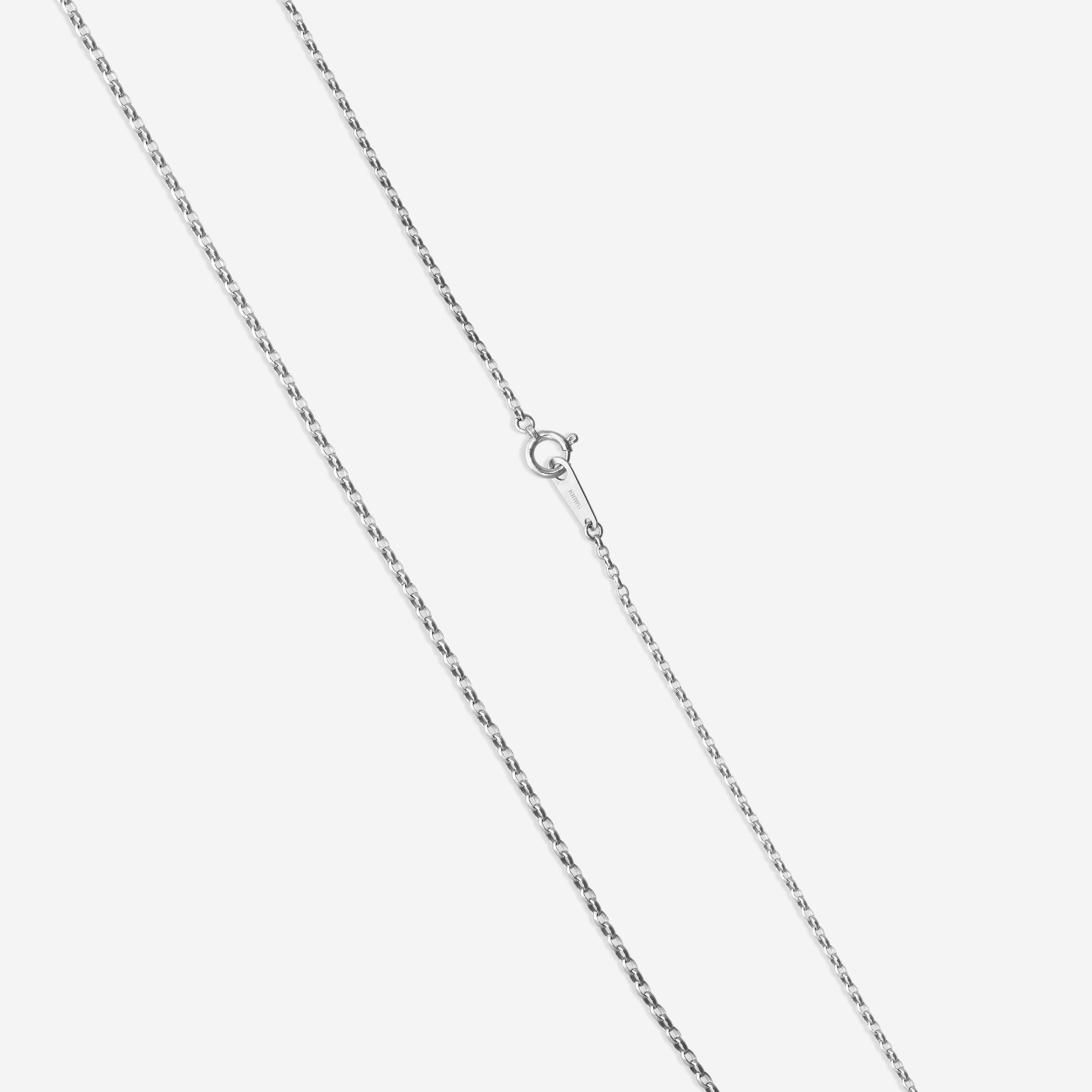 ASSAEL - Diamond & South Sea Cultured Pearl Pendant; Single Drop Pearl 14.1 X 11.3mm, 7 Diamonds 0.71 cts, 18KW w. Chain - N3562 - THE SOLIST