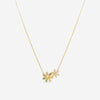 Sydney Evan Rainbow Double Daisy 14K Yellow Gold Diamond and Multi-Gemstone Pendant Necklace N36308MC-Y18XT