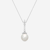 Assael Platinum South Sea Cultured Pearl & Diamond Pendant Necklace N4594 - THE SOLIST