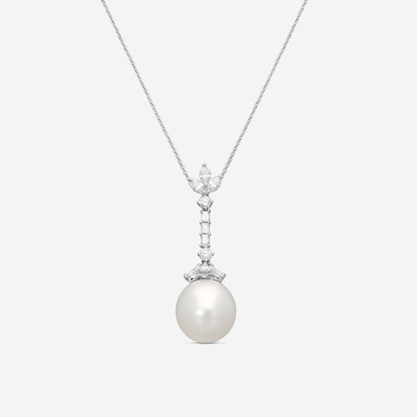 Assael Platinum South Sea Cultured Pearl & Diamond Pendant Necklace N4594 - THE SOLIST