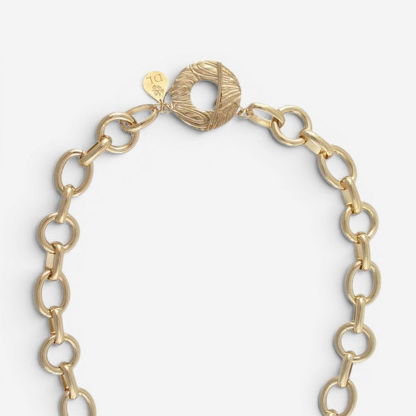 Devon Leigh 18K Rose Gold Plated Brass Hematite Pendant Necklace N4758