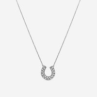 Sydney Evan Medium Horseshoe 14K Blackened Gold Diamond Pendant Necklace N4771-B16