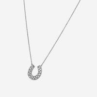Sydney Evan Medium Horseshoe 14K Blackened Gold Diamond Pendant Necklace N4771-B16