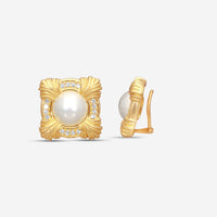 Suna 18K Yellow Gold Mabe & Diamond Earrings E2069MBY