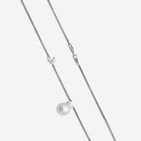 Assael La Feuille Platinum Cultured Pearl & Diamond Pendant Necklace N5042