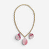 Devon Leigh 24K Yellow Gold Plated Brass Agate Pendant Necklace N5244