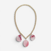 Devon Leigh 24K Yellow Gold Plated Brass Agate Pendant Necklace N5244