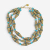Devon Leigh 24K Yellow Gold Plated Brass Multi-Gemstone Multi Strand Necklace N6075
