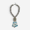 Devon Leigh Brass Turquoise Pendant Necklace N6203