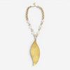 Devon Leigh 18K Yellow Gold Plated Brass Clear Quartz Pendant Necklace N6321