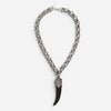 Devon Leigh Silver Plated Brass Buffalo Horn Pendant Necklace N6473