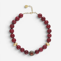 Devon Leigh 18K Yellow Gold Plated Brass Multi-Gemstone Collar Necklace N6474