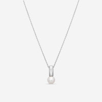 Assael 18K White Gold Akoya Cultured Pearl & Diamond Pendant Necklace N7485 - THE SOLIST