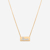 Sydney Evan Pavé Love Bar 14K Rose and White Gold Diamond Pendant Necklace NAJ1171-RW18XT
