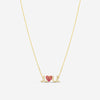 Sydney Evan Large "I Love You" 14K Yellow Gold Ruby and Diamond Pendant Necklace NAS1142R-Y18XT